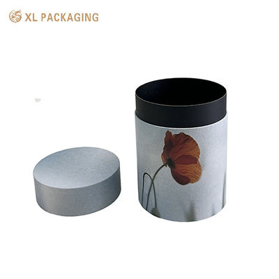 Tubos de embalagem de presente de papelão cilíndrico impressos personalizados com papel artístico revestido de 157gsm e alça de corda de algodão preto