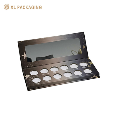 Caixa de embalagem impressa personalizada de cosméticos Caixa de paleta de sombra de olho com ferramenta de maquiagem de espelho