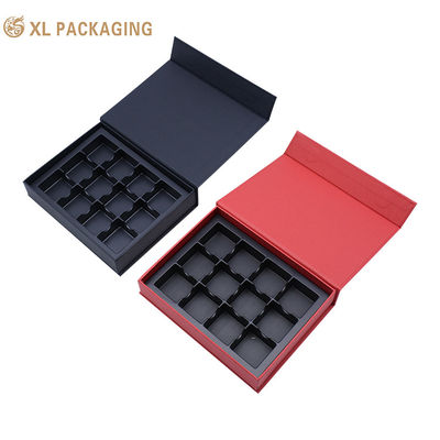 Caixa de presente de embalagem de chocolate magnética Caixas de presente de papel kraft rígido com bandeja de plástico