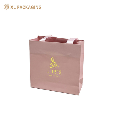 Sacos de Embalagem de Presente Rosa Personalizados por Atacado com Logotipo Impresso em Papel com Alças Reforçadas Acabamento Fosco/Brilhante Perfeitos para Presentes de Aniversário Entregas de Marca