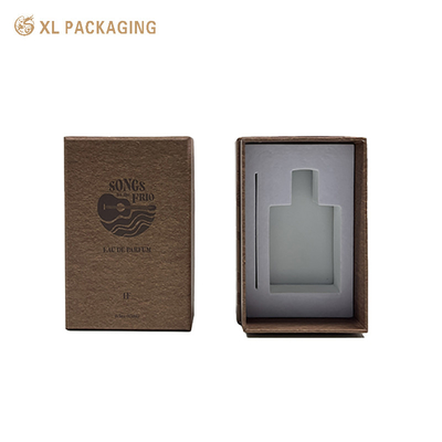 Caixa de perfume branco de papel de 50 ml 100 ml Caixa de embalagem de fragrância personalizada com bandeja de espuma