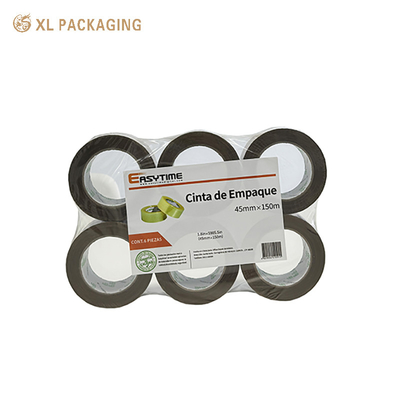 Caixa de Envio Impressa Personalizada fita OPP auto-aderente transparente Invisível Duct Bopp clara embalagem fita Jumbo Roll