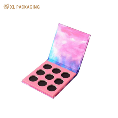 Fábrica de Caixas de Embalagem Personalizadas XL Fechamento Magnético Paleta de Sombra de Olho Cosméticos Maquiagem Com Espelho Ouro Embalagem Cosmética de Luxo Feito à Mão Aceitar