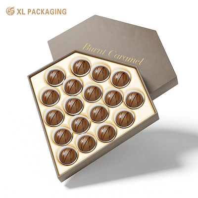 Caixa de chocolate personalizada de luxo Impressão offset Caixa de embalagem de papel de macarrão para chocolate em forma de diamante de design personalizado