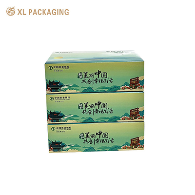 Personalizado 100% de madeira virgem de celulose Papel embalado macio Tecido facial Forte Absorção de água para hotel