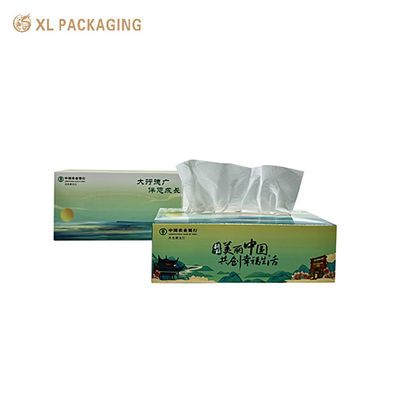 Caixa de tecido facial de madeira virgem personalizável com forte absorção de água para hotéis e presentes corporativos