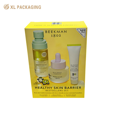 Embalagem XL Caixas cosméticas impressas personalizadas Caixas de cuidados da pele personalizadas Caixas cosméticas de cartão embalagem dobrável Tuck Top embalagem de papel cosmético impresso personalizado