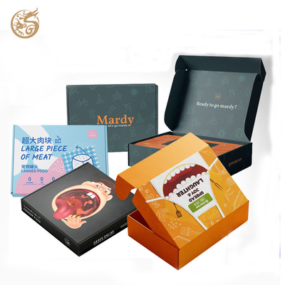 Eco-Friendly Custom Kraft Corrugated Inner Boxes Reforçado Roupa/Tea Gift Mailer com revestimento à prova de choque Custom Print Easy Fold Design Shipping Packaging For Retail Gifting