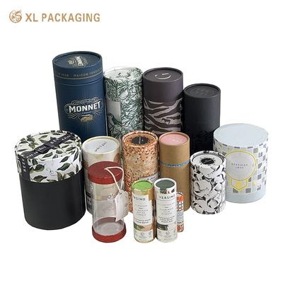Embalagem XL Caixa de embalagem personalizada Caixa cilíndrica personalizada de tamanho grande Caixa de tubo de papel de flores Caixa com alça para embalagem de chá