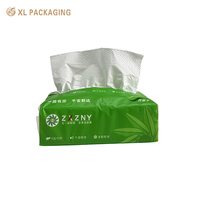 Papel de tecido facial de impressão padrão de embalagem suave em relevo para hotel