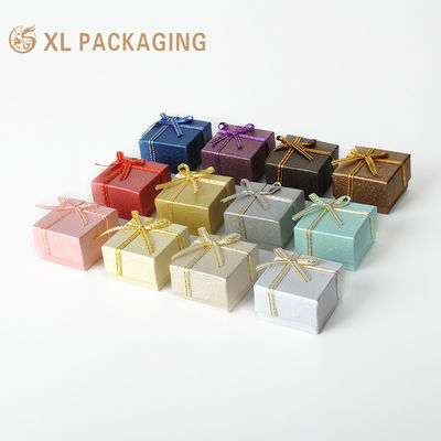 Luxo Custom Jewelry Box Papel Cartão Jewelry Packaging Box Custom Black Box For Gift Rings Earrings