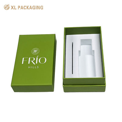 Caixa de presente de perfume de luxo personalizado premium com 2 mm de papelão duro, papel de ouro em relevo e revestimento de veludo macio para marca de ponta