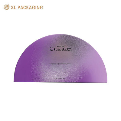 Caixa-presente de papel semicircular com papel de prata acabamento de 1,5 mm de papel rígido ♪ Embalagem de luxo ecológica para chocolate / cuidados com a pele
