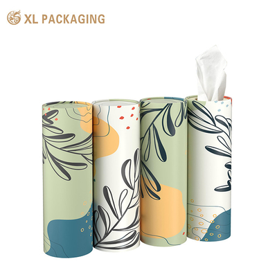 Absorção de água forte tecido facial redondo de caixa pequena com logotipo personalizado cor branca/branco natural