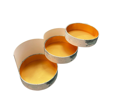 Tratamento de superfície de estampação a quente personalizado Luxo Tubo de papel cilíndrico de forma redonda de três camadas para chá de chocolate na cor CMYK