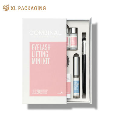 Caixa de presente de luxo impressa personalizada com estampagem de folha de ouro e forro de veludo para embalagens de cosméticos