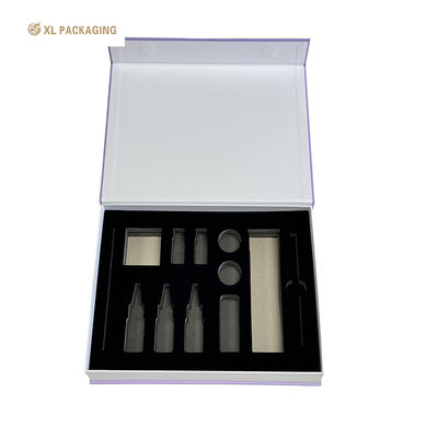 Caixa de presente magnética vazia com inserção de espuma para conjuntos de cuidados com a pele Caixa de embalagem cosmética premium com fecho magnético e impressão Pantone