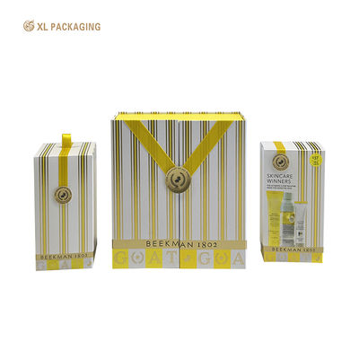 Caixas de papel cosmético semi-redondo impressas sob medida com impressão offset a cores completas e estampagem em folha de ouro em tamanhos personalizados