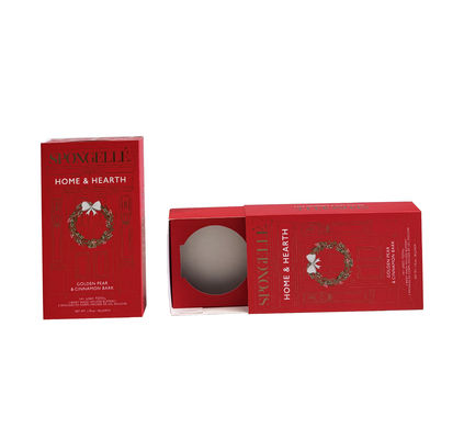 Caixa de presente de sabão com gaveta deslizante ecológica personalizável para embalagem de sabão premium
