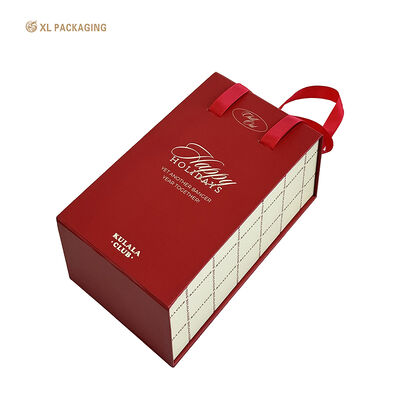 Caixa de fechamento magnética personalizada vermelho amarelo